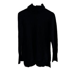Antonio Melani Cashmere Turtleneck Sweater Black Size Large Knit Long Sleeve